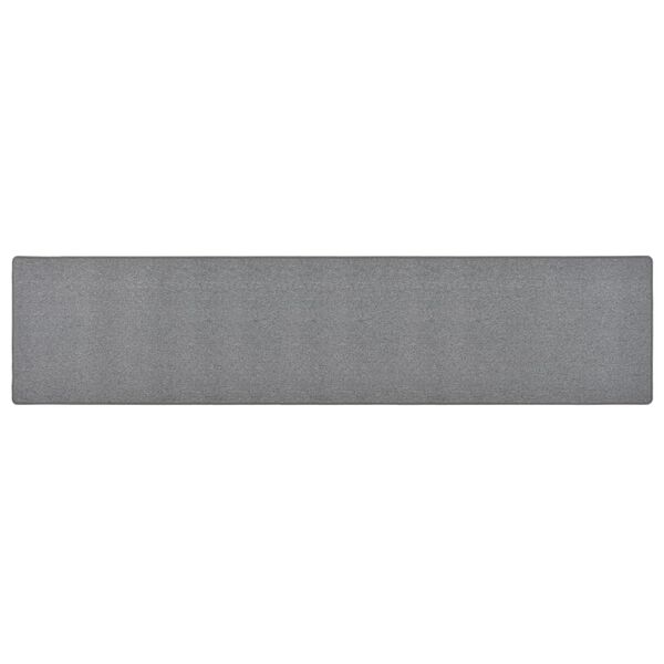 vidaXL Tapis de couloir Gris foncé 80x400 cm