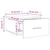 vidaXL Tables de chevet murales 2 pcs ch&ecirc;ne sonoma 35x35x20 cm