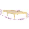 vidaXL Cadre de lit sans matelas bois massif