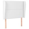 vidaXL T&ecirc;te de lit avec oreilles Blanc 103x23x118/128 cm Similicuir