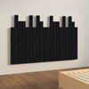 vidaXL T&ecirc;te de lit murale Noir 127,5x3x80 cm Bois massif de pin