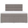 vidaXL Sommier &agrave; lattes de lit avec matelas Taupe 180x200 cm Tissu
