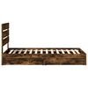 vidaXL Lit de Rangement Ch&ecirc;ne fum&eacute; 90 x 200 cm Bois d'ing&eacute;nierie