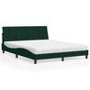 vidaXL Lit avec matelas Hanko vert fonc&eacute; 160x200 cm velours