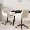 vidaXL Chaises pivotantes &agrave; manger lot de 2 cr&egrave;me velours