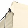 vidaXL Tente pliable avec 4 parois lat&eacute;raux 3 x 4,5 m Blanc cr&egrave;me