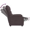 vidaXL Fauteuil inclinable Marron fonc&eacute; Tissu