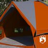 vidaXL Tente tipi avec toit Gris et orange 490 x 410 x 210 cm
