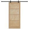 vidaXL Porte coulissante ORKDAL Marron 93 x 211 cm Pin massif