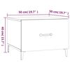 vidaXL Table basse avec pieds en m&eacute;tal Ch&ecirc;ne sonoma 50x50x40 cm