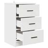 vidaXL Cabinet de chevet Blanc 38 x 38 x 66 cm Bois d'ing&eacute;nierie