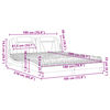 vidaXL Lit Viana avec matelas blanc et noir 180x200 cm similicuir