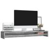 vidaXL Support de moniteur Gris b&eacute;ton 100x24x13 cm Bois d'ing&eacute;nierie