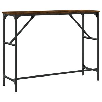 vidaXL Table console chêne fumé 100x32x75 cm bois d'ingénierie