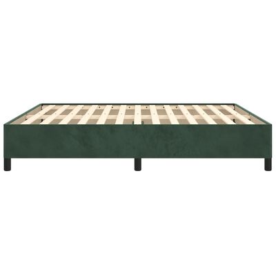 vidaXL Cadre de lit Vert foncé 160x200 cm Velours