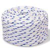 vidaXL Corde de bateau Polypropyl&egrave;ne 10 mm 250 m Blanc