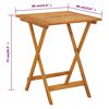 vidaXL Table pliable de jardin 60x60x75 cm Bois d'acacia solide