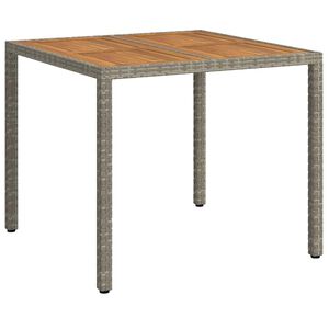 vidaXL Table de Jardin Gris 90 x 90 x 75 cm polyrotin