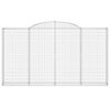 vidaXL Paniers &agrave; gabions arqu&eacute;s 12 pcs 300x30x160/180 cm Fer galvanis&eacute;