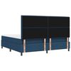 vidaXL Lit &agrave; ressorts avec matelas avec LED Bleu 200 x 200 cm tissu