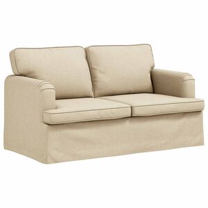 vidaXL Canap&eacute; Cr&egrave;me 144 x 80 x 85 cm tissu