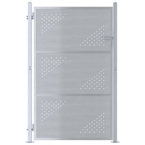 vidaXL Porte de Jardin 85 x 120 cm Acier inoxydable Verrouillable