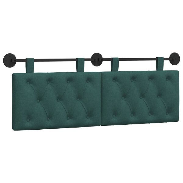 vidaXL T&ecirc;te de lit suspendue Vert fonc&eacute; 150 x 55 x 7 cm tissu