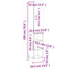 vidaXL Buffet haut Blanc 34,5x34x180 cm Bois d'ing&eacute;nierie