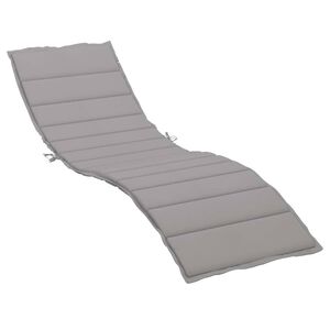 vidaXL Coussins de chaise longue Tissu Oxford Gris 200 x 50 x 3 cm