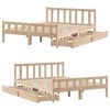 vidaXL Cadre de lit sans matelas 120x190 cm bois de pin massif