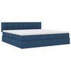 vidaXL Lit avec rangement et matelas avec matelas Bleu 200 x 200 cm