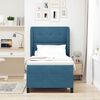 vidaXL Lit &agrave; ressorts avec matelas Bleu fonc&eacute; 190 x 90 cm Polyester