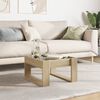 vidaXL Table basse avec LED infini ch&ecirc;ne sonoma 50x53x30 cm