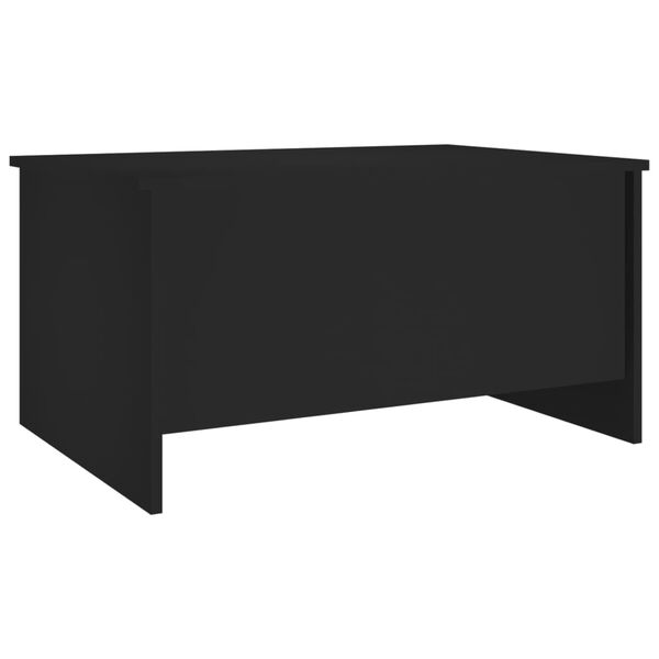 vidaXL Table basse noir 80x55,5x41,5 cm bois d'ingénierie