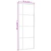 vidaXL Porte coulissante Verre ESG dépoli et aluminium 76x205 cm Blanc