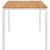 vidaXL Ensemble &agrave; manger jardin 5 pcs Teck massif et acier inoxydable