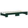 vidaXL Lit de jour avec gigogne et matelas vert foncé 90x200cm velours