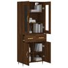 vidaXL Buffet haut Ch&ecirc;ne marron 69,5x34x180 cm Bois d'ing&eacute;nierie