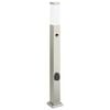 vidaXL Borne lumineuse avec d&eacute;tecteur et prise 80 cm acier inoxydable IP44