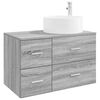 vidaXL Ensemble de mobilier de salle de bain 2 pc Sonoma gris