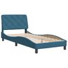 vidaXL Cadre de lit sans matelas bleu 90x200 cm velours