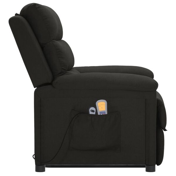 vidaXL Fauteuil de massage Noir Tissu
