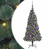 vidaXL Arbre de No&euml;l artificiel pr&eacute;-&eacute;clair&eacute; avec set de boules Vert
