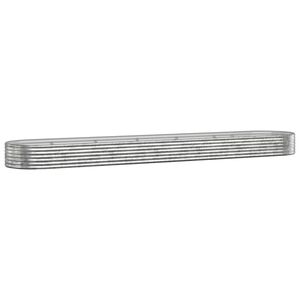 vidaXL Lit sur&eacute;lev&eacute; de jardin Acier galvanis&eacute; Argent&eacute;