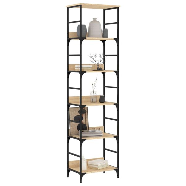 vidaXL Biblioth&egrave;que en ch&ecirc;ne Sonoma 50x33x188,5 cm Bois d'ing&eacute;nierie