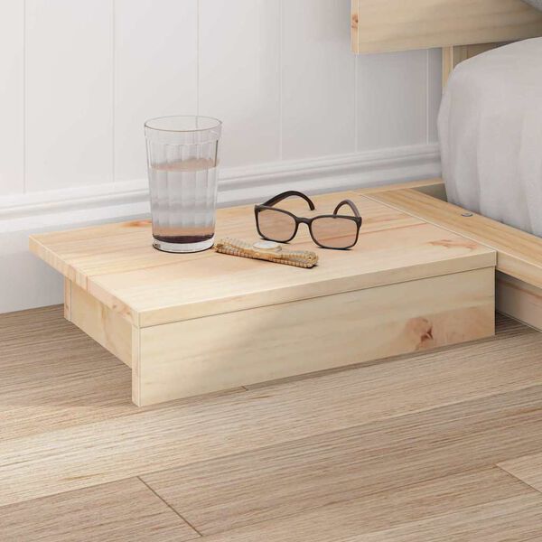 vidaXL Cadre de lit Marron 140 x 190 cm bois
