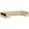 vidaXL Ensemble de canap&eacute;s d'ext&eacute;rieur 10 pc Blanc et Beige
