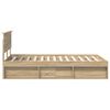 vidaXL Cadre de lit Sonoma 120 x 190 cm Bois d'ing&eacute;nierie
