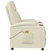 vidaXL Fauteuil de massage blanc cr&egrave;me similicuir