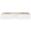 vidaXL Cadre de lit sans matelas blanc 120x190 cm bois d'ing&eacute;nierie